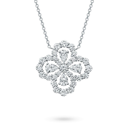 [Clover Jewelry]LOOP NECKLACE FULL MOTIF DIAMOND 16MM MULTIPLE COLORS