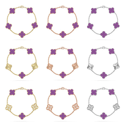 [Clover Jewelry] CLOVER 5 MOTIF VIOLET BRACELET COLLECTION
