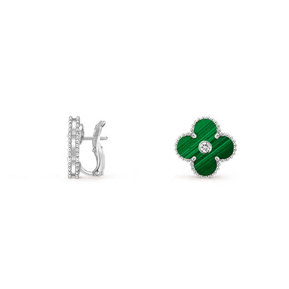 [Clover Jewelry]CLOVER SILVER 15MM MOP DIAMOND EARRINGS COLLECTION