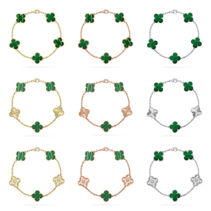 [Clover Jewelry] CLOVER 5 MOTIF MALACHITE BRACELET COLLECTION