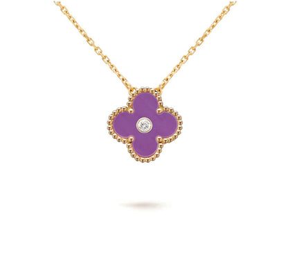 [Clover Jewelry] CLOVER 15MM DIAMOND SINGLE FLOWER NECKLACE COLLECTION
