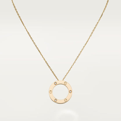 [Clover Jewelry]LOVE NECKLACE 16MM 3 DIAMONDS