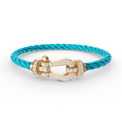 [Clover Jewelry]FORCE LARGE HORSESHOE FULL DIAMOND BRACELET GOLD