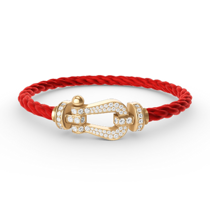 [Clover Jewelry]FORCE LARGE HORSESHOE FULL DIAMOND BRACELET GOLD