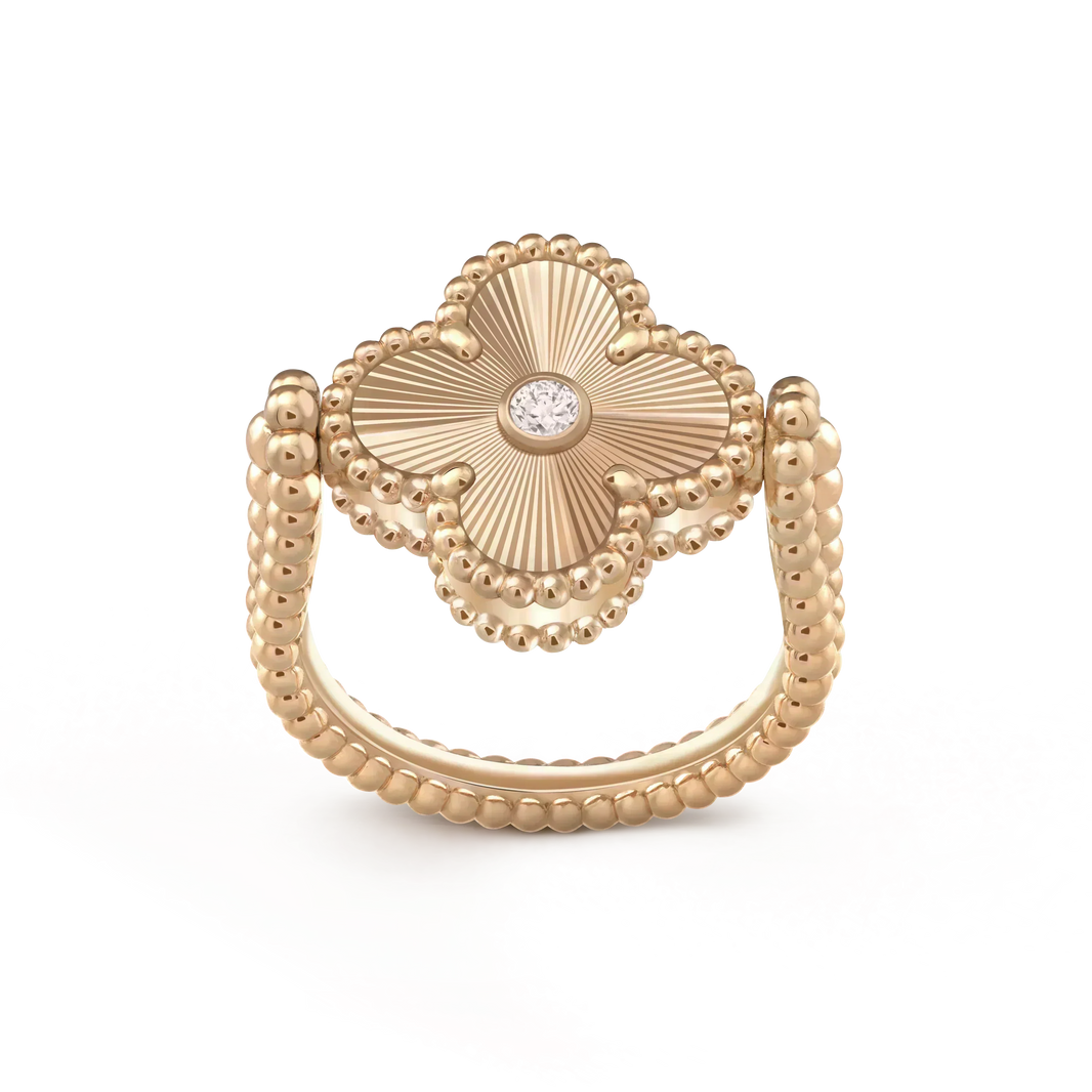 [Clover Jewelry]CLOVER RIVERSIBLE ROSE GOLD RING