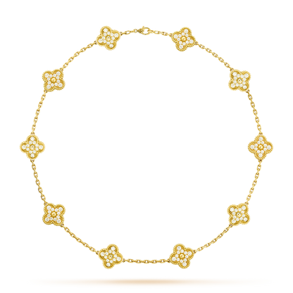 [Clover Jewelry]CLOVER 10 MOTIFS DIAMOND NECKLACE