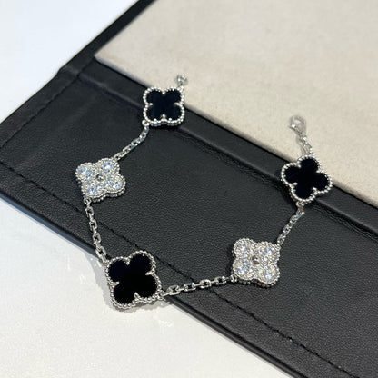 [Clover Jewelry] CLOVER 5 MOTIF ONYXS BRACELET COLLECTION