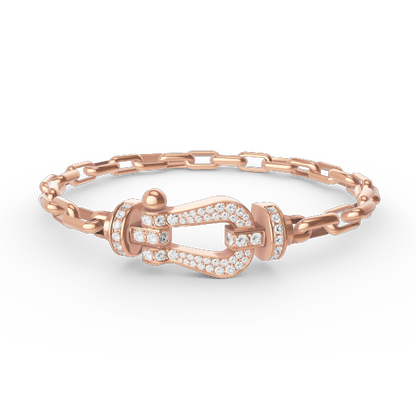 [Clover Jewelry]FORCE LARGE HORSESHOE CLASP  METAL BRACELET