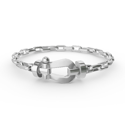 [Clover Jewelry]FORCE LARGE HORSESHOE CLASP  METAL BRACELET