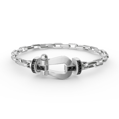 [Clover Jewelry]FORCE LARGE HORSESHOE CLASP  METAL BRACELET