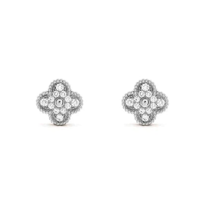 [Clover Jewelry]CLOVER 1 MOTIFS DIAMOND STUD EARRINGS SILVER