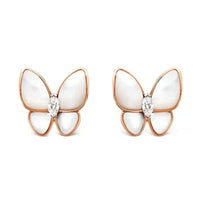 [Clover Jewelry]BUTTERFLY MOP DIAMOND EARRINGS