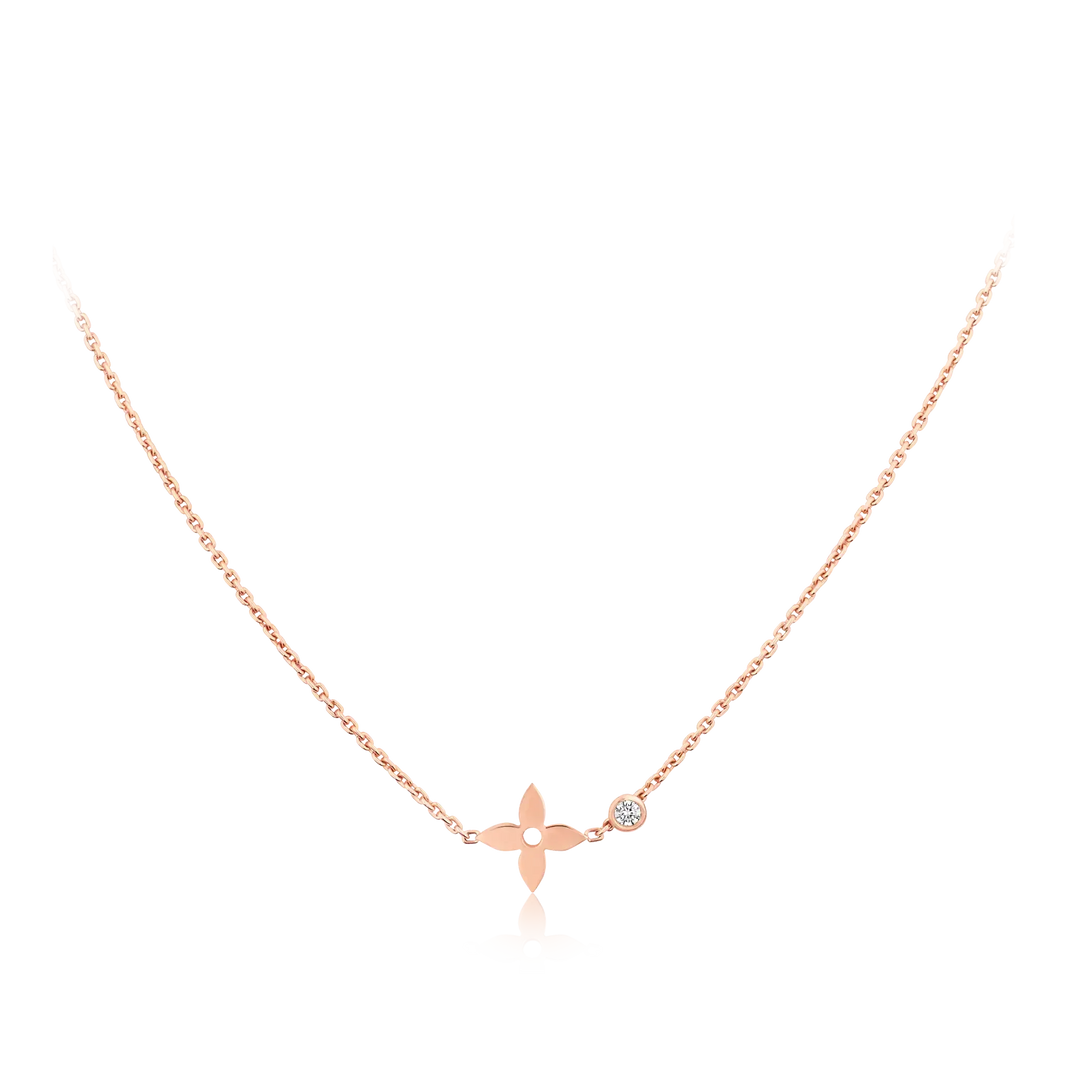 [Clover Jewelry]BLOSSOM PENDANT PINK GOLD AND DIAMOND