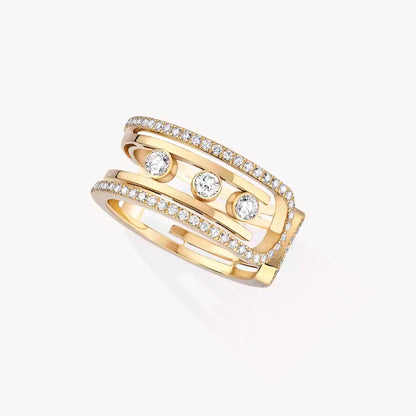 [Clover Jewelry]Move 10th Diamond Ring in Gold