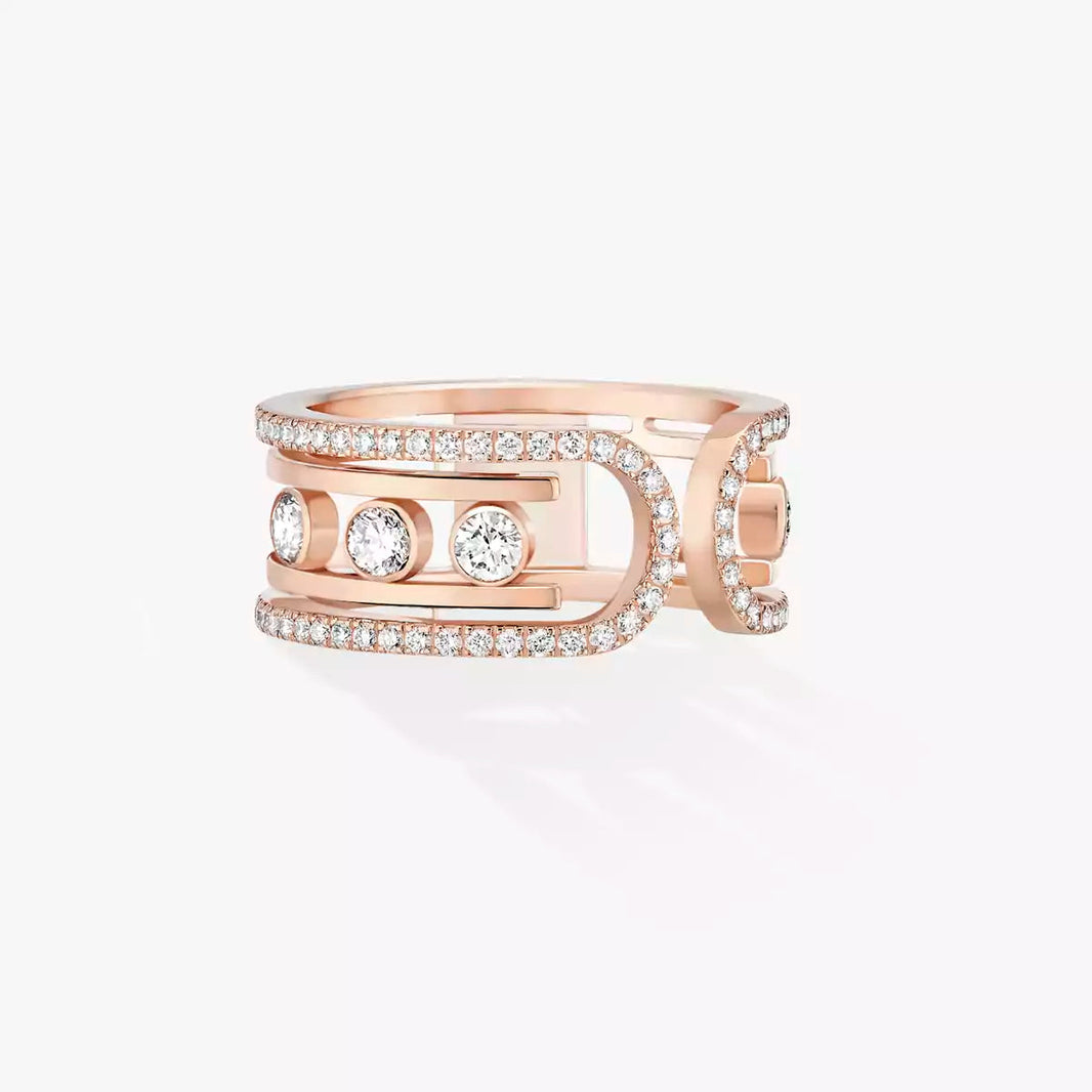 [Clover Jewelry]Move 10th Diamond Ring in Gold