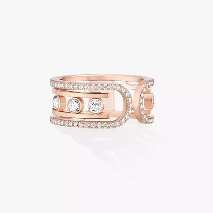 [Clover Jewelry]Move 10th Diamond Ring in Gold