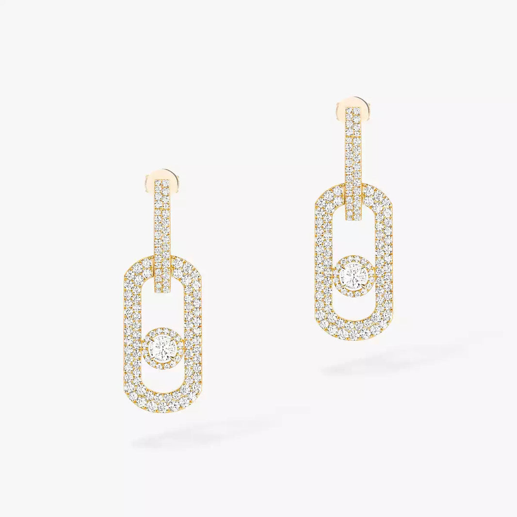 [Clover Jewelry]So Move XL Pave_-Set Diamond Pendant Earrings