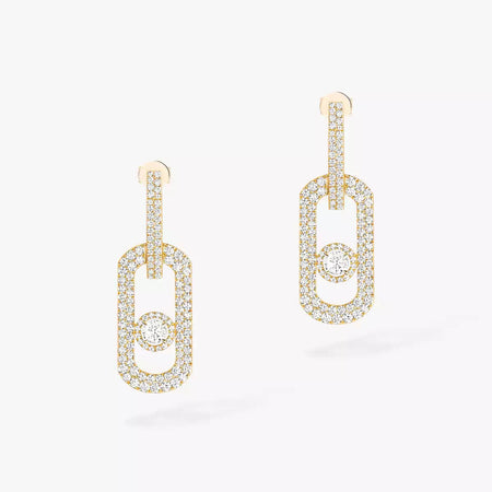 [Clover Jewelry]So Move XL Pave_-Set Diamond Pendant Earrings