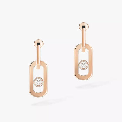 [Clover Jewelry]So Move XL Diamond Pendant Earrings