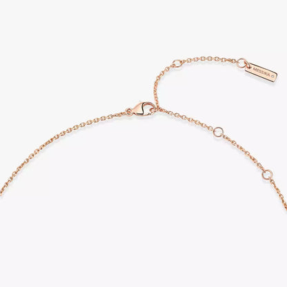 [Clover Jewelry]Lucky Eye Diamond Necklace in Rose Gold and Turquoise