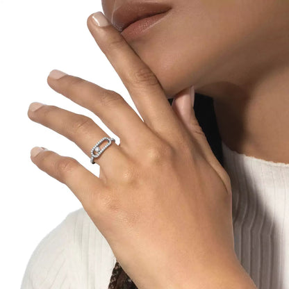 [Clover Jewelry]Move Uno Diamond Ring in Gold
