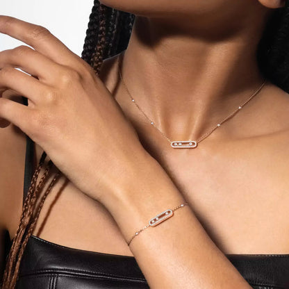 [Clover Jewelry]Pavé Baby Move Diamond Bracelet