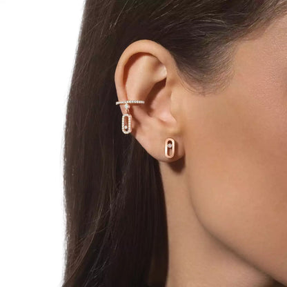 [Clover Jewelry]Move Uno Diamond Stud Earrings