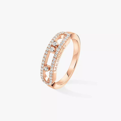 [Clover Jewelry] Baby Move Gold Diamond Pave_ Ring