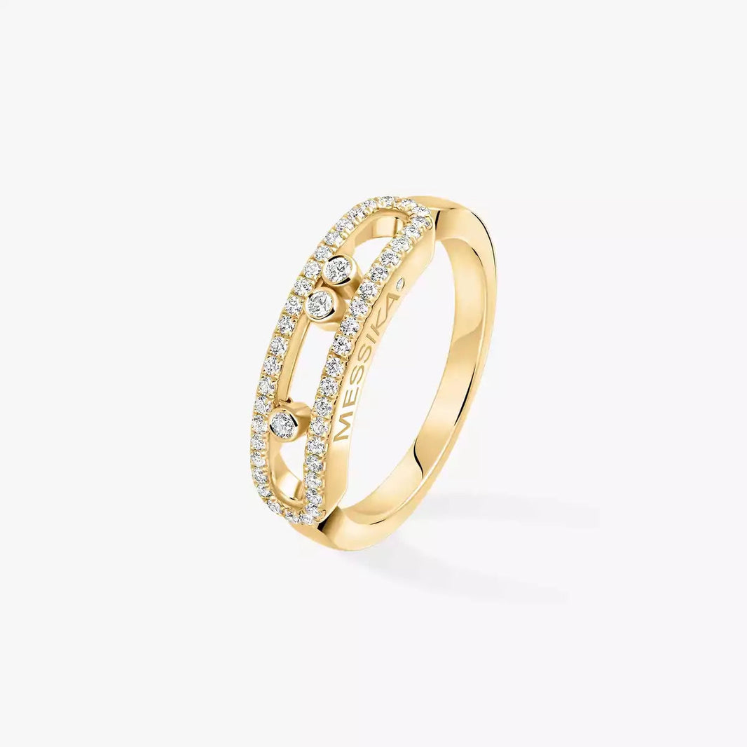[Clover Jewelry] Baby Move Gold Diamond Pave_ Ring