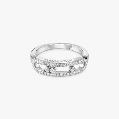 [Clover Jewelry] Baby Move Gold Diamond Pave_ Ring