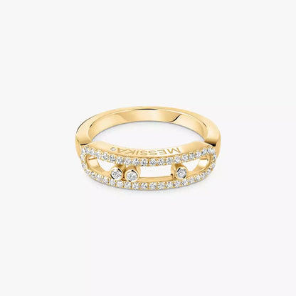 [Clover Jewelry] Baby Move Gold Diamond Pave_ Ring