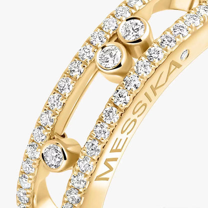 [Clover Jewelry] Baby Move Gold Diamond Pave_ Ring