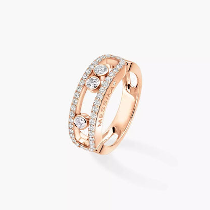 [Clover Jewelry] Move Gold Diamond Pave_ Ring