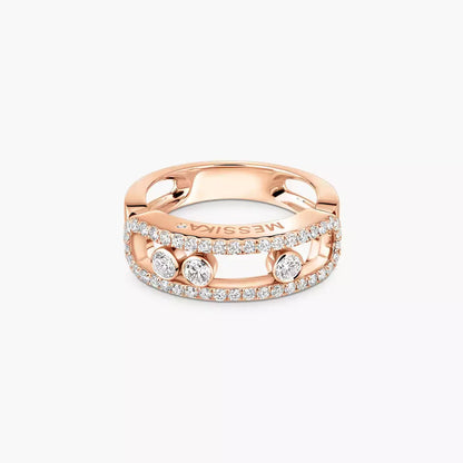 [Clover Jewelry] Move Gold Diamond Pave_ Ring