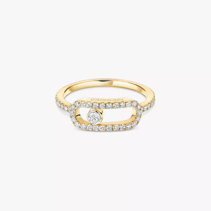 [Clover Jewelry]Move Uno Diamond Ring in Gold