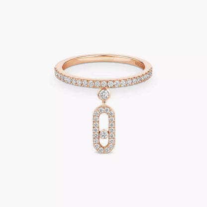 [Clover Jewelry]Move Uno Diamond Ring