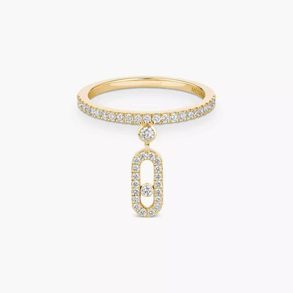 [Clover Jewelry]Move Uno Diamond Ring