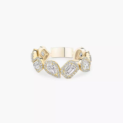 [Clover Jewelry]Diamond Wedding Ring My Twin