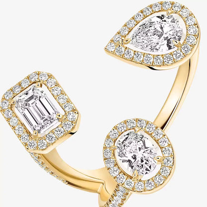 [[Clover Jewelry] Diamond Ring 0,25ct My Twin Trilogy