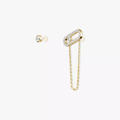 [Clover Jewelry]Move Uno Diamond Earrings