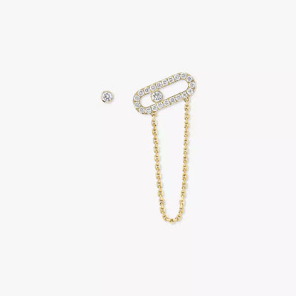 [Clover Jewelry]Move Uno Diamond Earrings