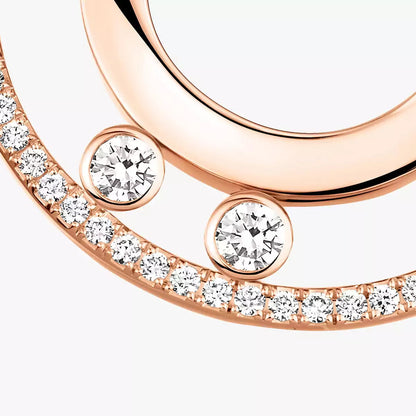 [Clover Jewelry]Move Romane Small Diamond Hoop Earrings