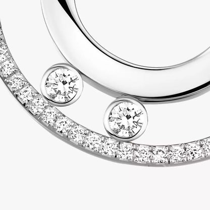[Clover Jewelry]Move Romane Small Diamond Hoop Earrings