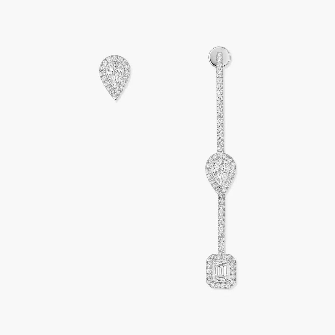 [Clover Jewelry]Diamond Drop Earrings My Twin