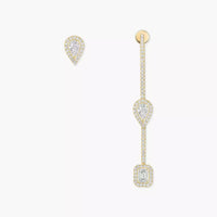 [Clover Jewelry]Diamond Drop Earrings My Twin
