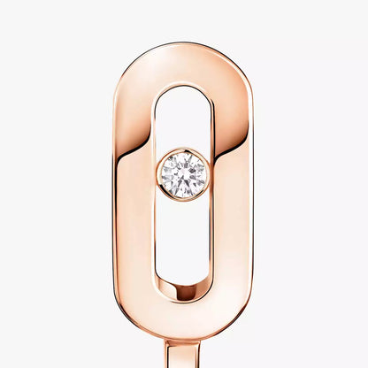 [Clover Jewelry]Diamond Mini Hoop Earrings Move Classique