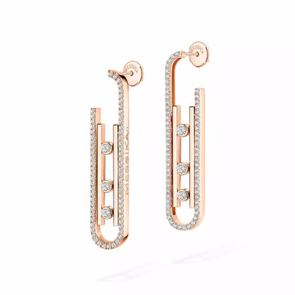 [Clover Jewelry]Diamond Pendant Earrings Move 10Th