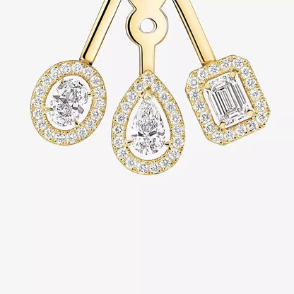[Clover Jewelry] My Twin Trio  Diamond Earrings