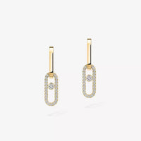 [Clover Jewelry]Move Link Diamond Earrings