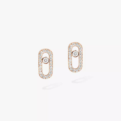 [Clover Jewelry]Move Uno Diamond Earrings